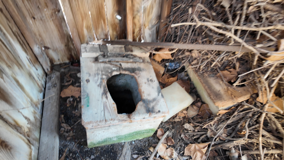 Two seater outhouse!
